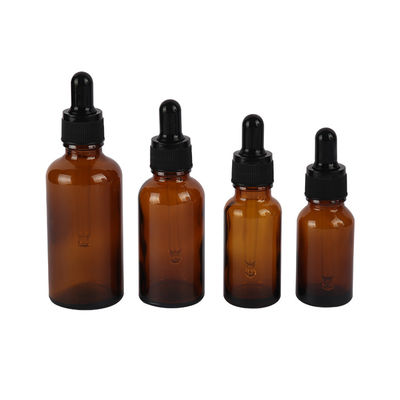 15ml 20ml 30ml 50ml 100ml Cosmetic Dropper Bottle Thick Dark Amber Glass Tincture Bottles