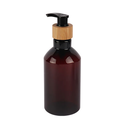 200ml 300ml 500ml Amber PET Plastic Bottles Bathroom Shampoo And Conditioner Dispenser Set