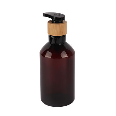 200ml 300ml 500ml Refillable Amber Bottles Slanted Shoulder PET Plastic Bottle For Lotion