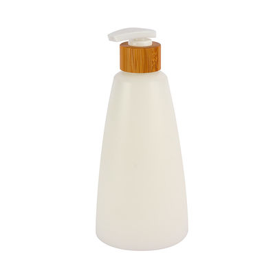 200ml 300ml 500ml 7oz 10oz 16oz Refillable Conical HDPE Lotion Bottle With Natural Bamboo